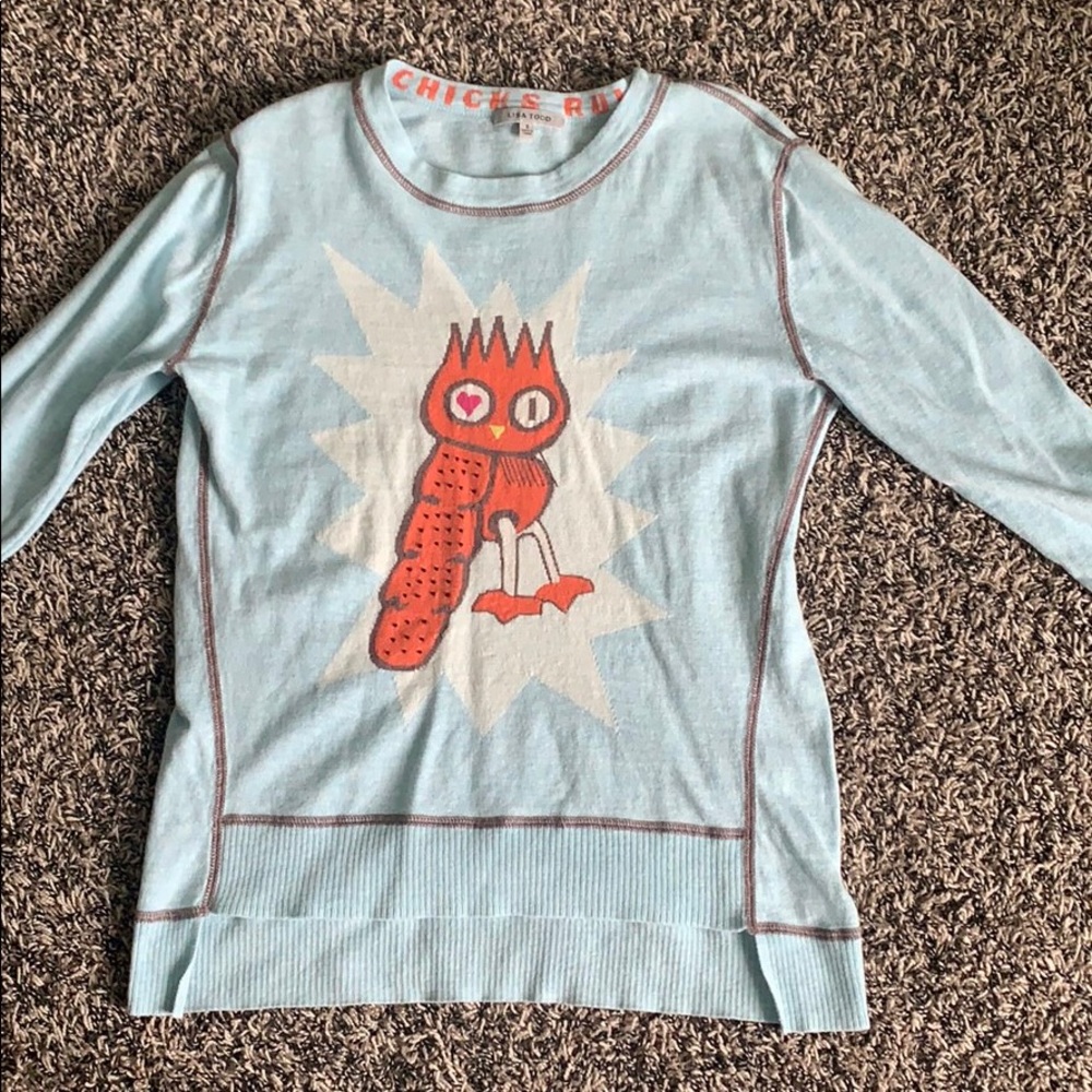 Long sleeve blue owl shirt